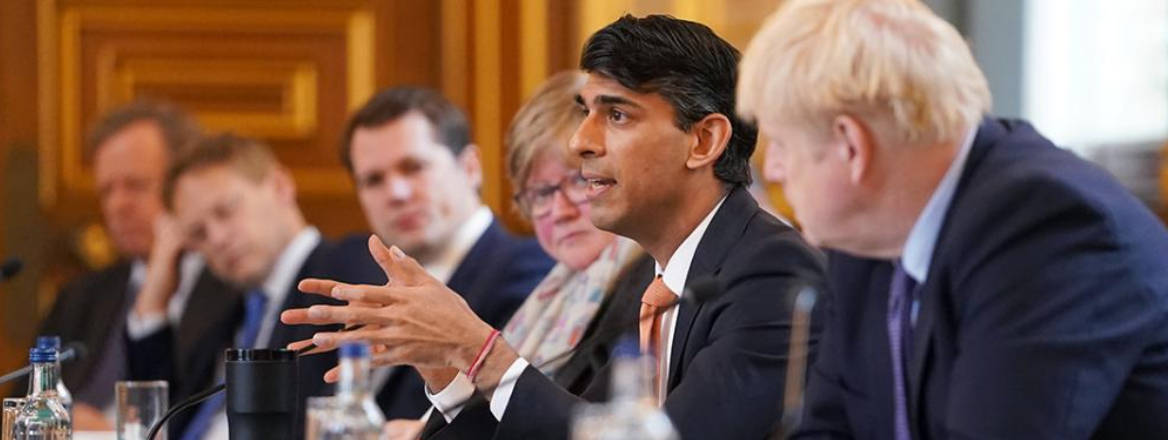 Boris Johnson at the cabinet meeting