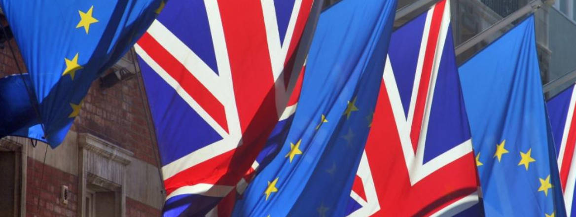 British and EU flags