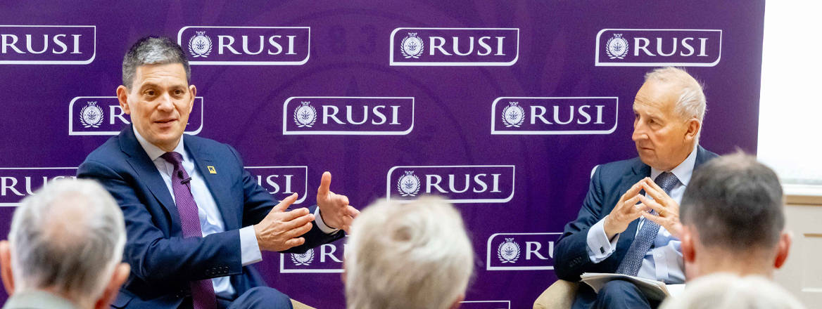 David Miliband speaks at RUSI on 20 May 2026