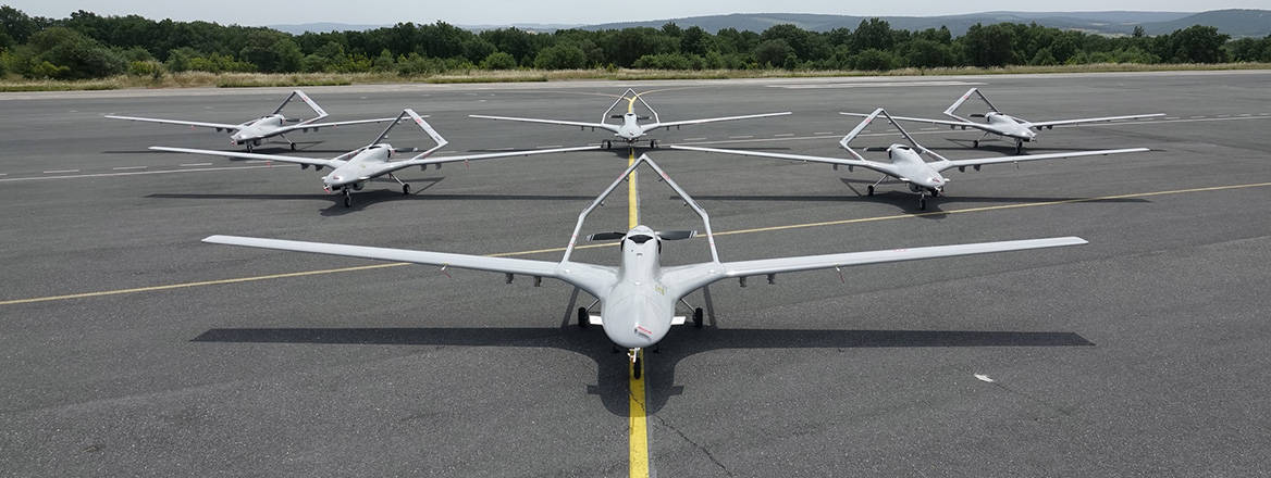 Formidable opponents: Bayraktar TB2 drones on a runway