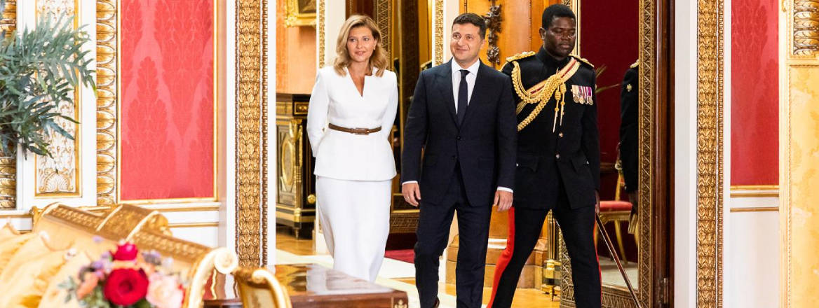 The president and first lady of Ukraine visit UK