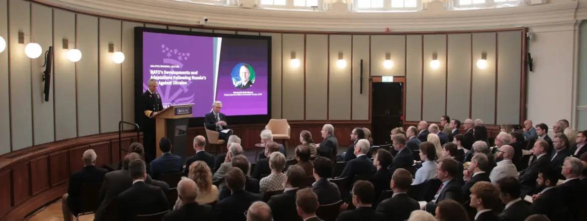Admiral Sir Keith Blount, Deputy Supreme Allied Commander Europe, NATO, gives this year's Gallipoli Lecture