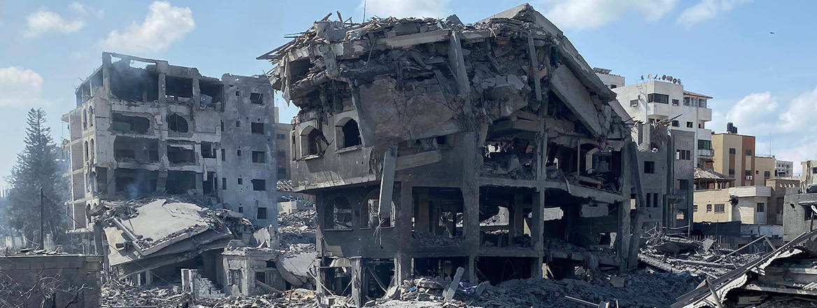 No let-up: buildings in the Gaza Strip damaged by Israeli airstrikes