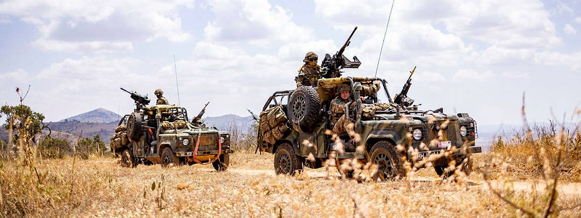 Ready for anything: British Army soldiers in Kenya in July 2023 as part of exercises designed to test their ability to deploy and fight at short notice in some of the most challenging environments