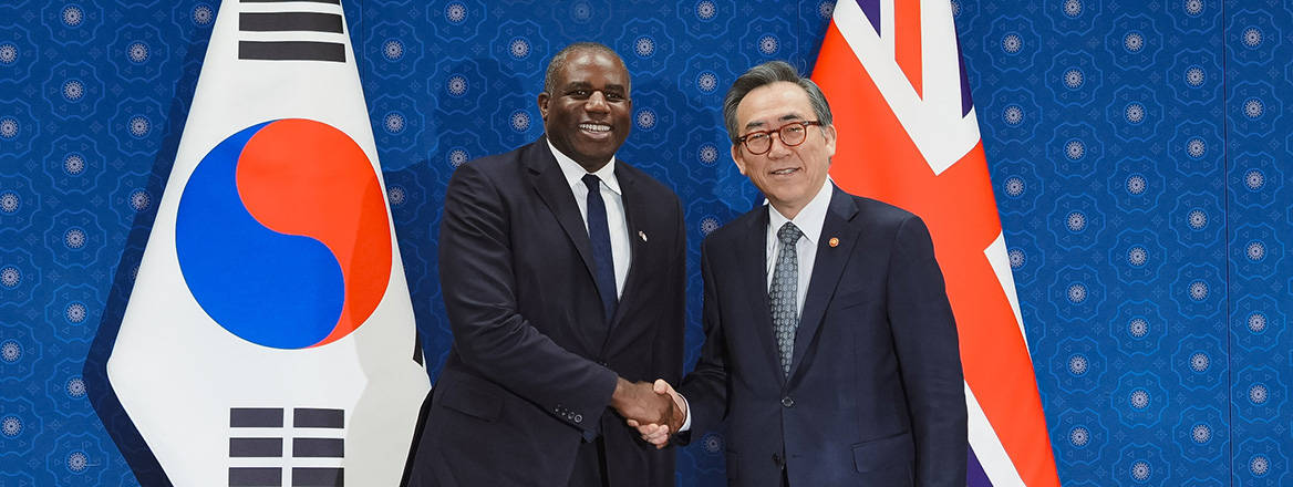 Upgraded partnership: UK Foreign Secretary David Lammy with South Korean Minister for Foreign Affairs Cho Tae-yul on 21 October 2024