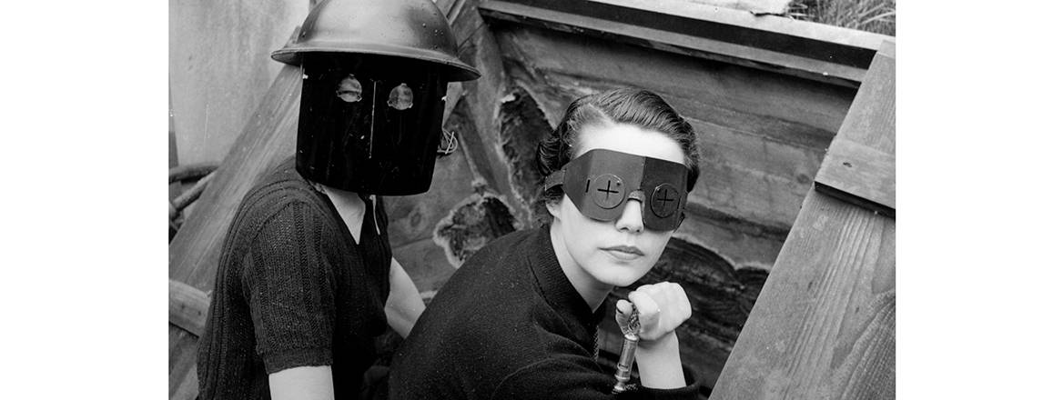 Fire Masks, Downshire Hill, London, England 1941 by Lee Miller. © Lee Miller Archives, England 2026. All rights reserved. leemiller.co.uk