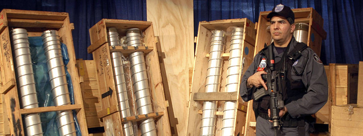 Sensitive cargo: gas centrifuges for uranium enrichment recovered from the BBC China in 2003