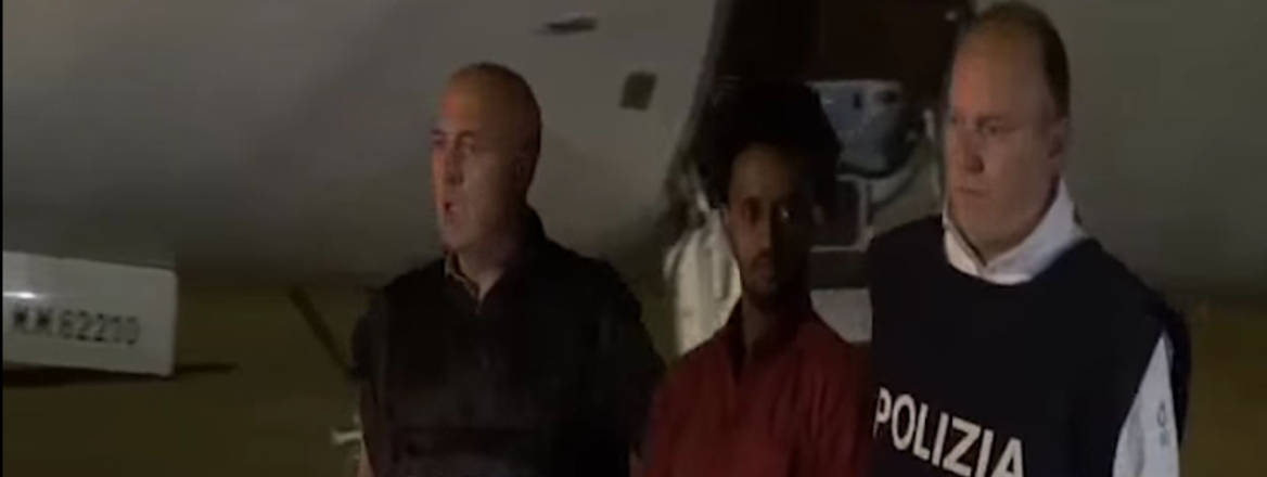 man arrested by two policemen