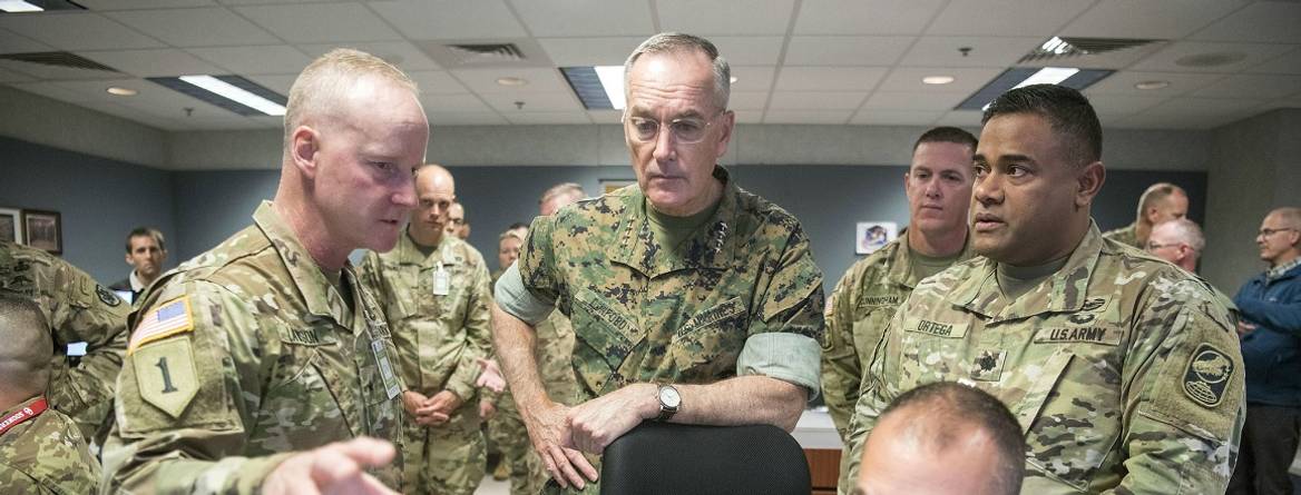 Military commanders working