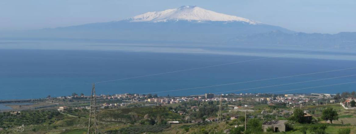 panoramic view of Saline Joniche in Calabria Italy