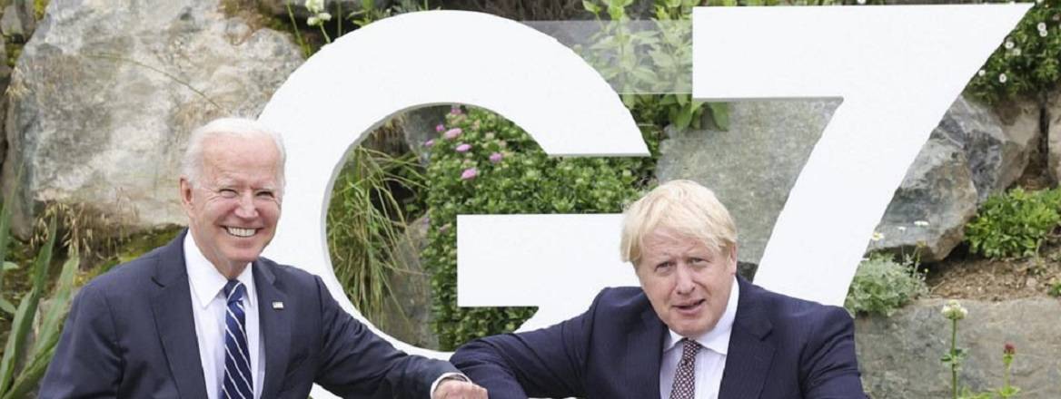 President Biden and Prime Minister Boris Johnson at the G7 Summit