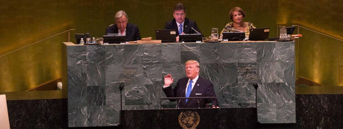 President Donald Trump addresses 72nd United Nations assembly