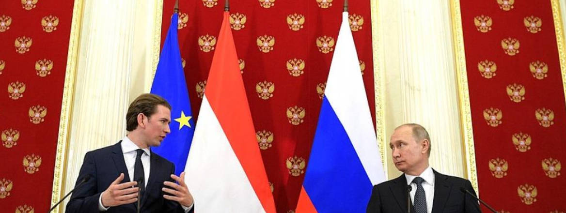 Austrian Chancellor Sebastian Kurz and Russian President Vladimir Putin