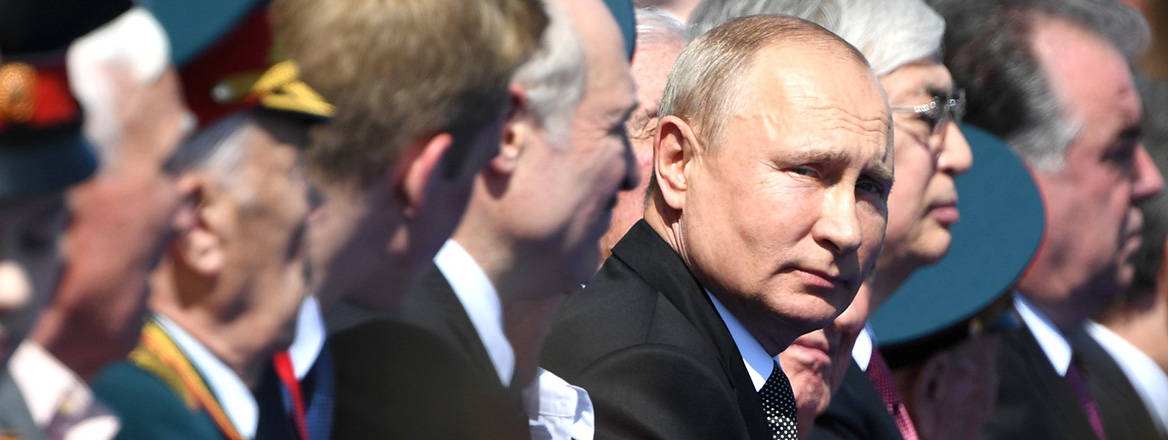 Feeling the pressure: Russian President Vladimir Putin at a Victory Day parade in Moscow in 2020
