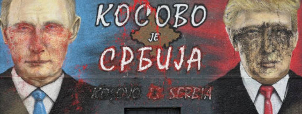 Putin and Trump mural