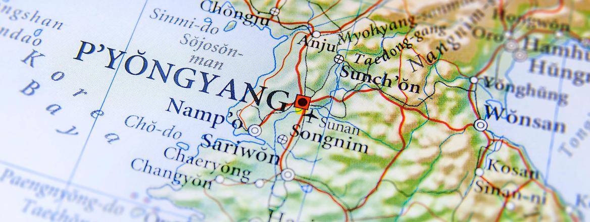 Map of Pyongyang, North Korea