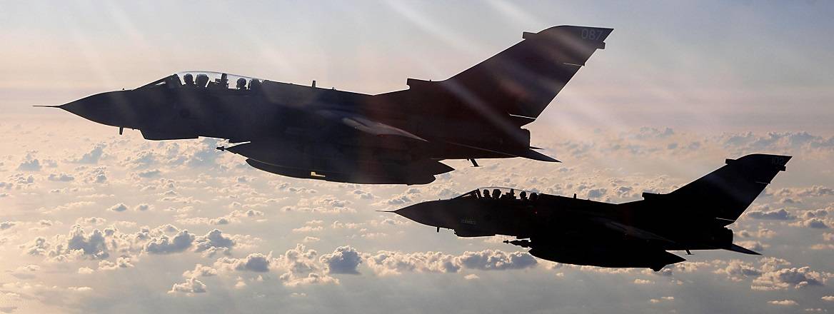RAF Tornado GR.4s on a sortie during Operation Ellamy