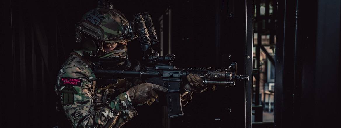 Royal Marines showcasing the new Commando Uniform, 2020