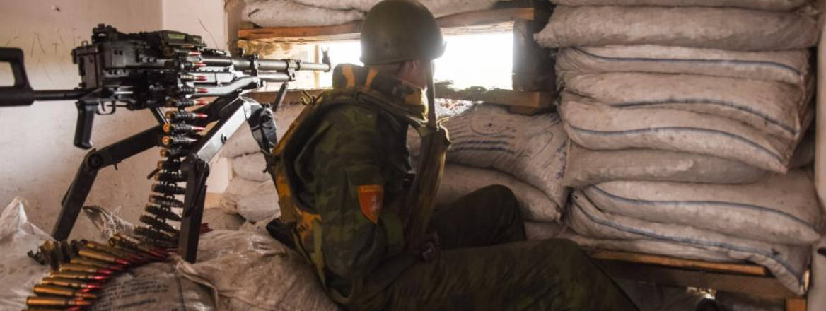 Russia backed rebel at firing port in Eastern Ukraine