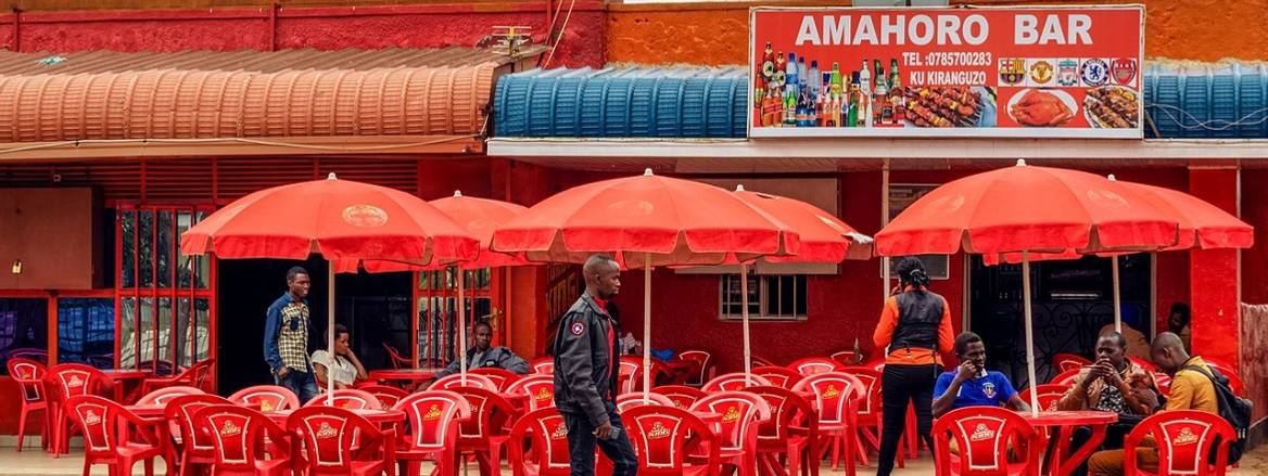 cafe on a street in rwanda
