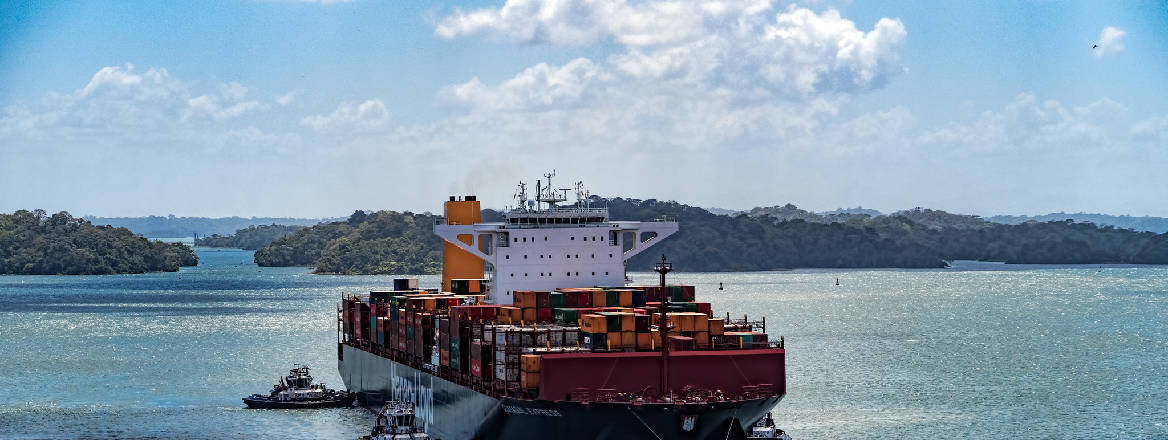 ship on panama canal 