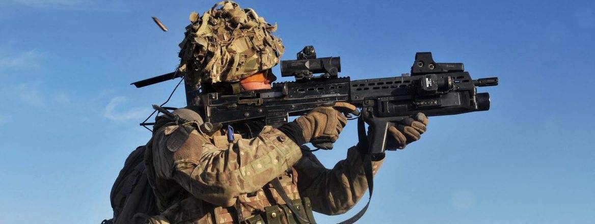 British solider with rifle