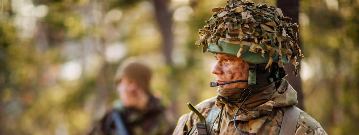 soldier in camouflage