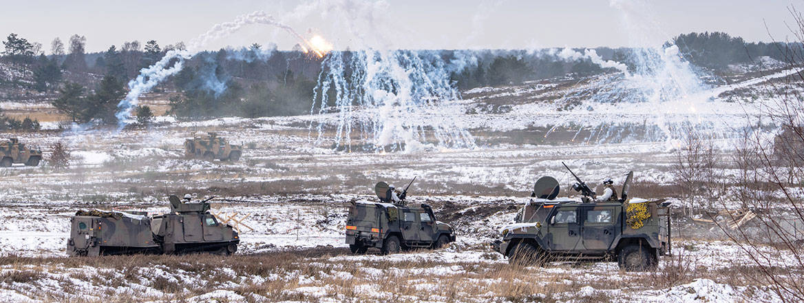 NATO troops engage targets during a live‑fire exercise on the training range during exercise Steadfast Dart 26