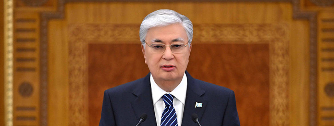 Kazakhstani President Kassym-Jomart Tokayev gives his State of the Nation address on 2 September 2024