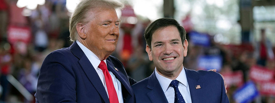 President's pick: Donald Trump with Secretary of State nominee Marco Rubio