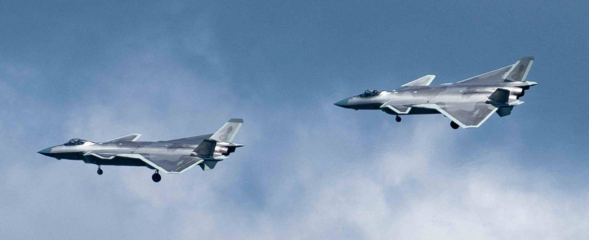 Two J-20s at CCAS2022.
