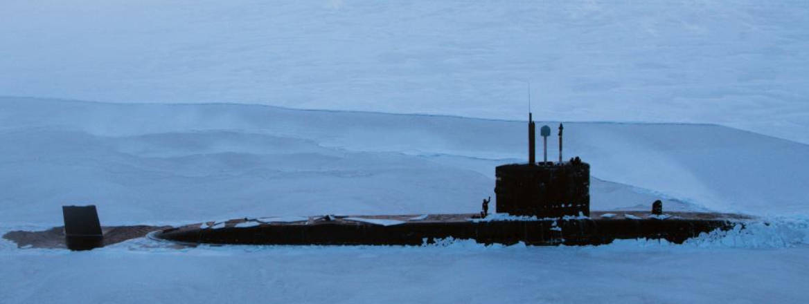 UK submarine in the Arctic