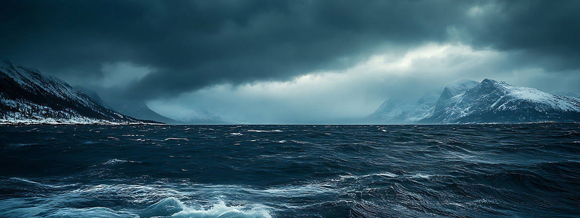 Stormy seas in the Arctic. Courtesy Generative AI/Adobe Stock