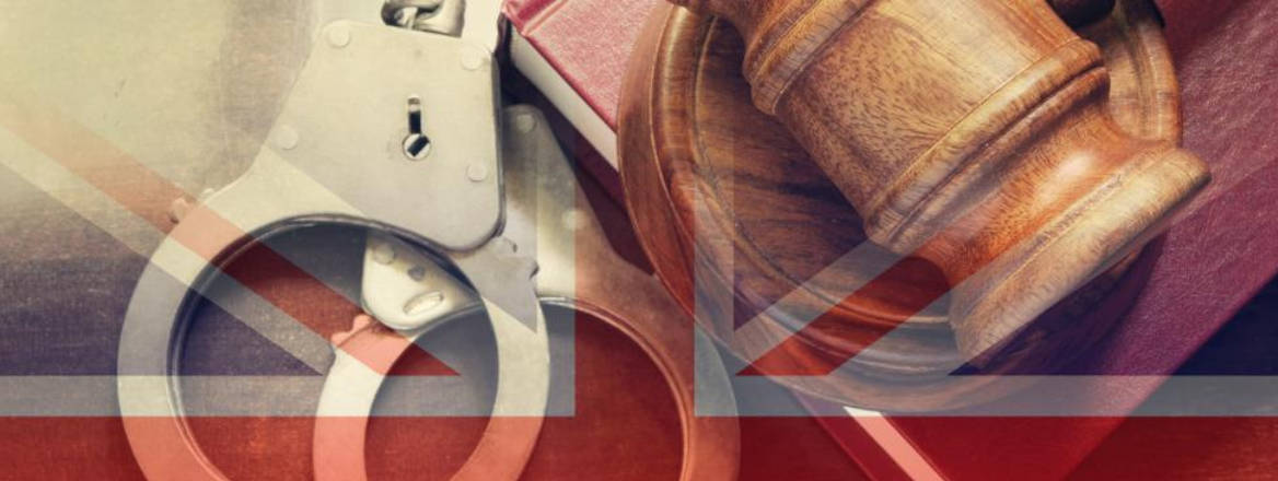 Britain court and handcuffs