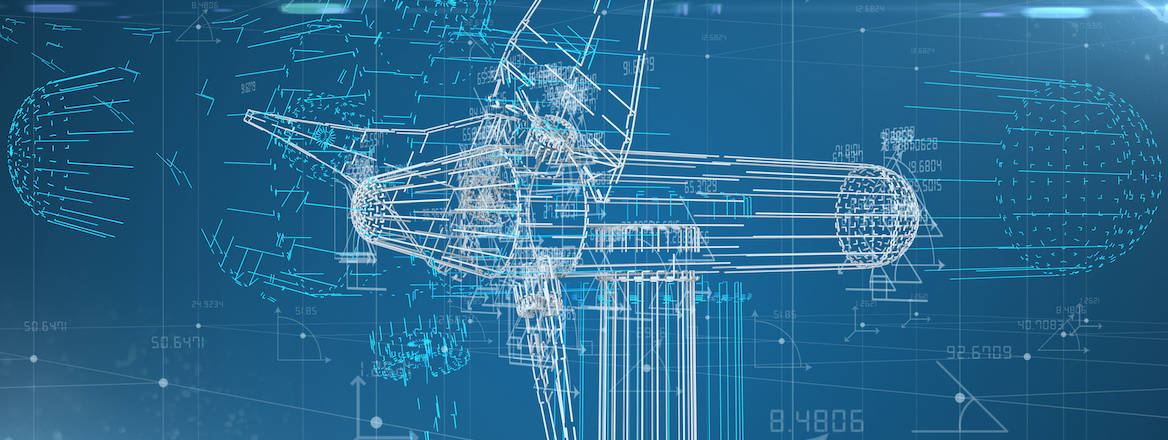 Wind turbine design and calculations against a blue background