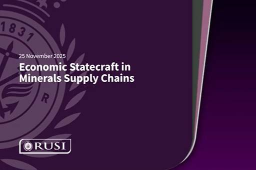 Recording: Economic Statecraft in Minerals Supply Chains
