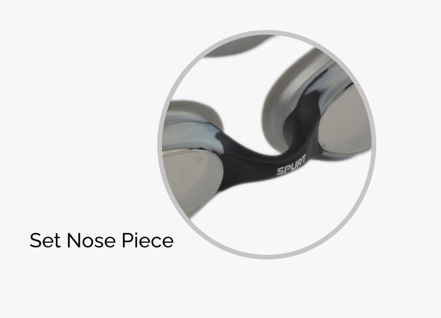 Spurt Blaze Goggle Silver and Black with Mirror Lens