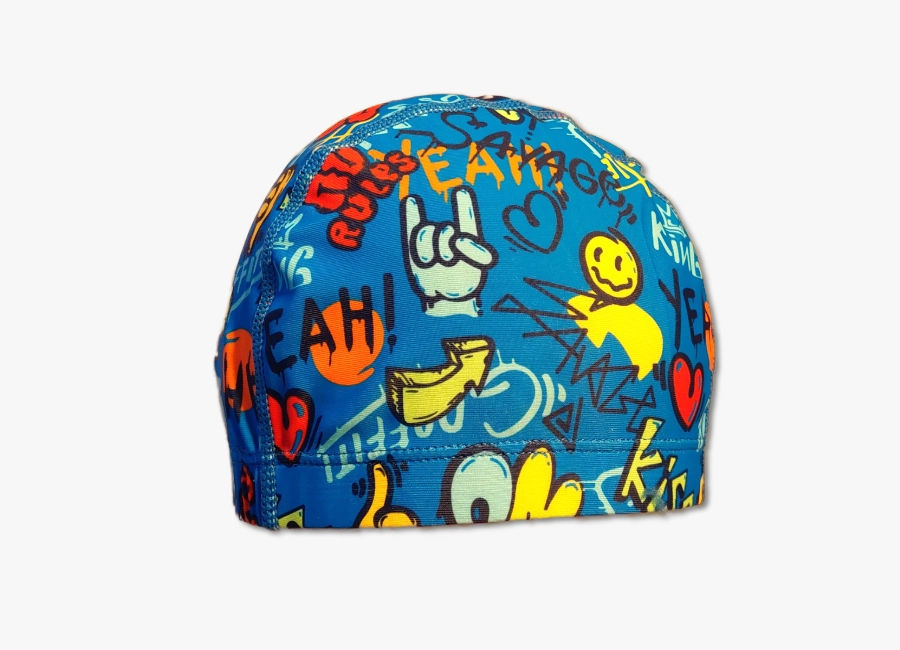 Graffiti Lycra Swim Cap