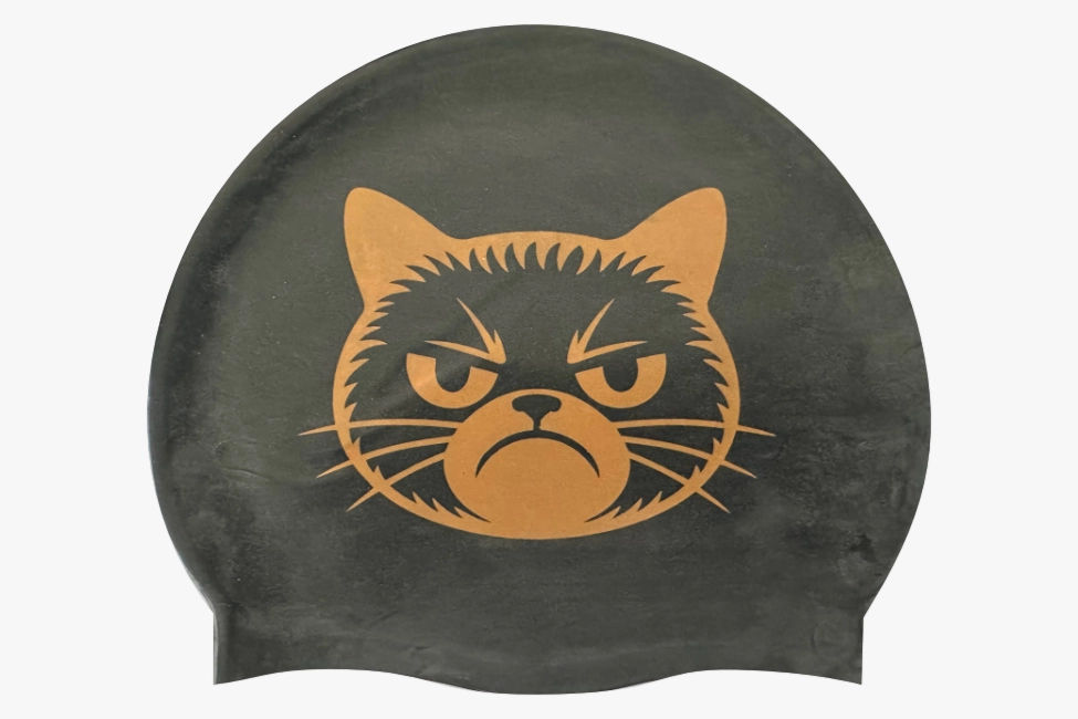 Cross Cat Silicone Swim cap