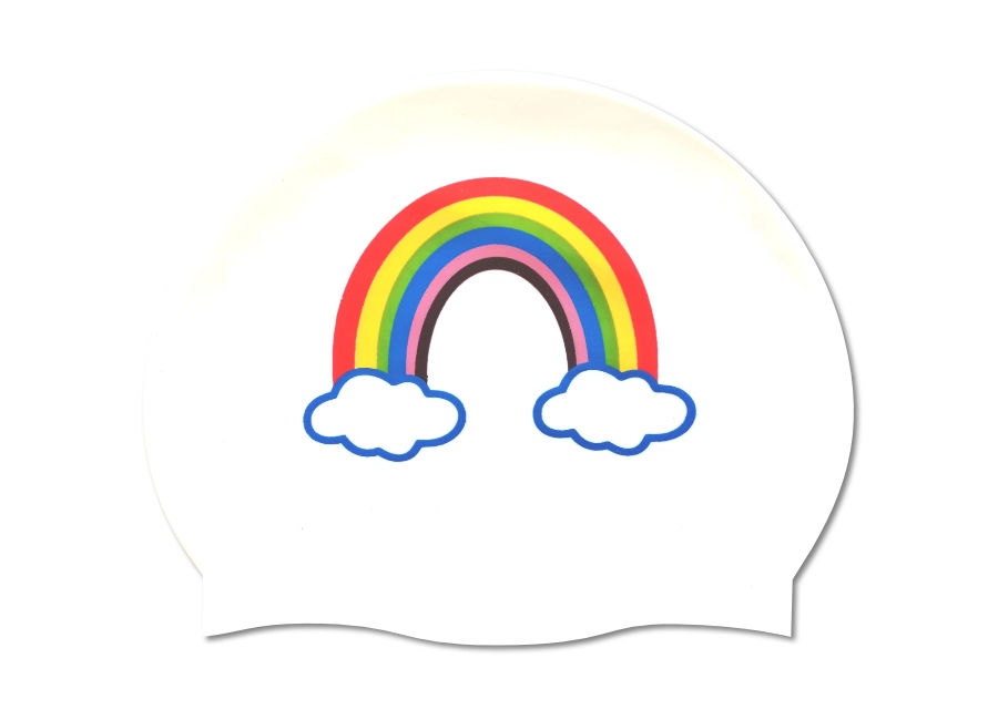 Rainbow Silicone Swim Cap