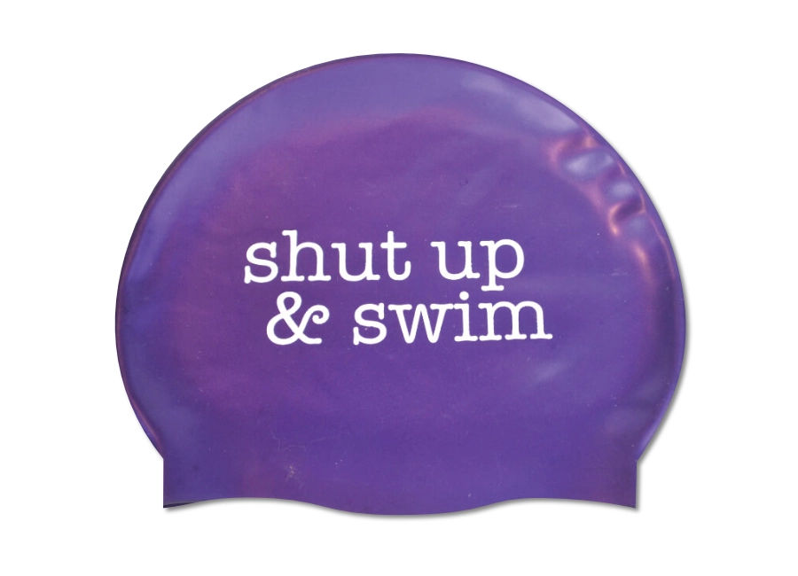 Shut up and Swim Silicone Swim Cap