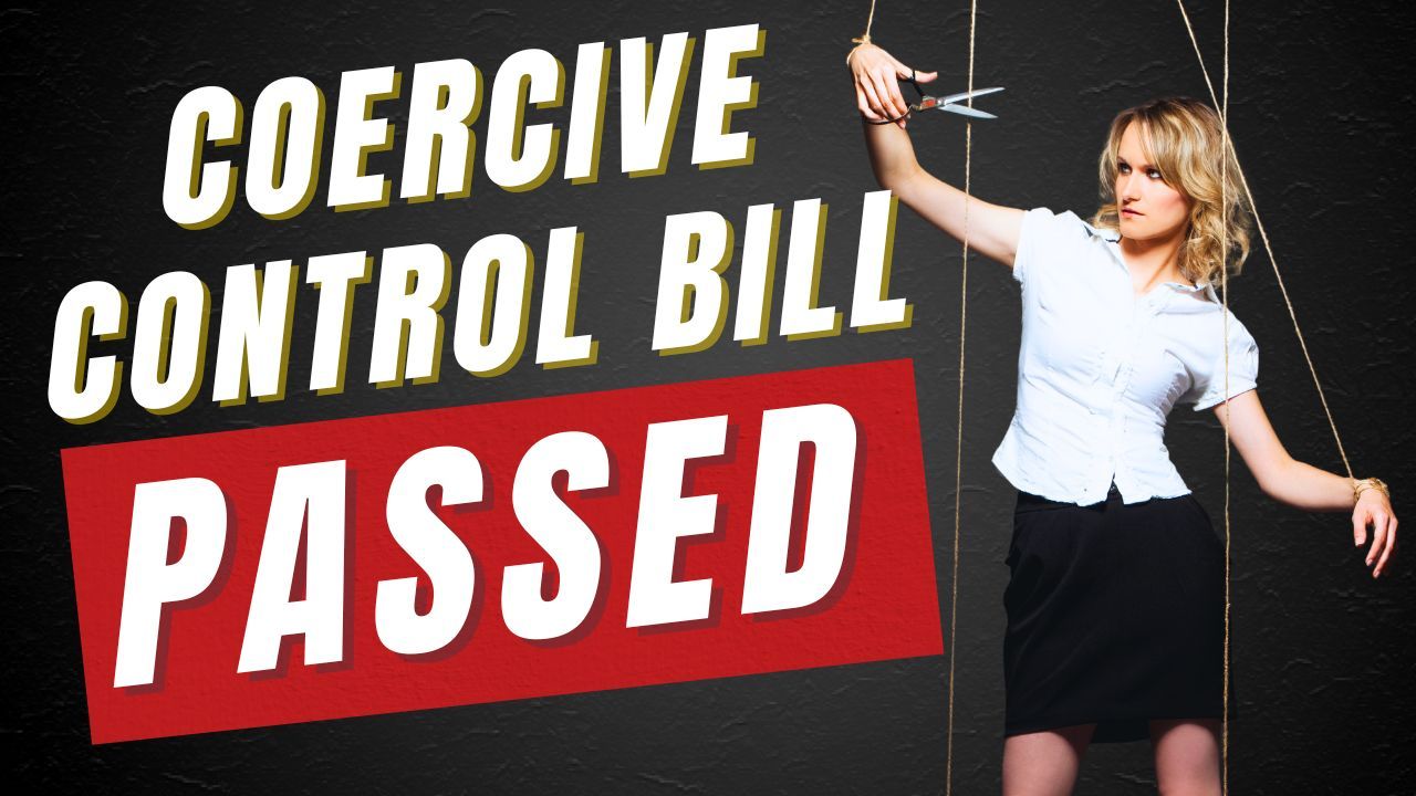 The Coercive Control Bill Was Passed in Massachusetts  -- Celebrating!