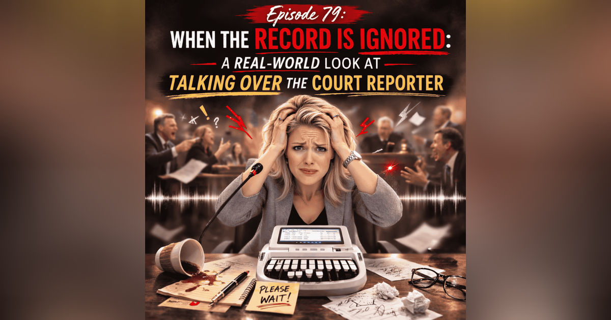 #79 - When the Record Is Ignored: A Real-World Look at Talking Over the Court Reporter #79 - When the Record Is Ignored: A Real-World Look at Talking Over the Court Reporter