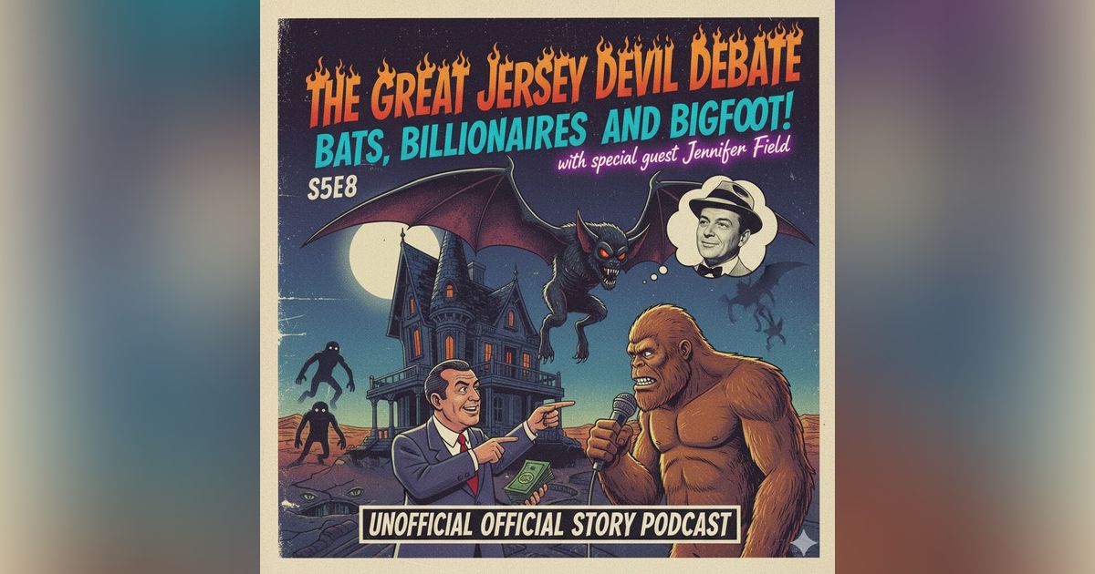 S3E8 The Great Jersey Devil Debate Bats, Billionaires, and Bigfoot! S3E8 The Great Jersey Devil Debate Bats, Billionaires, and Bigfoot!