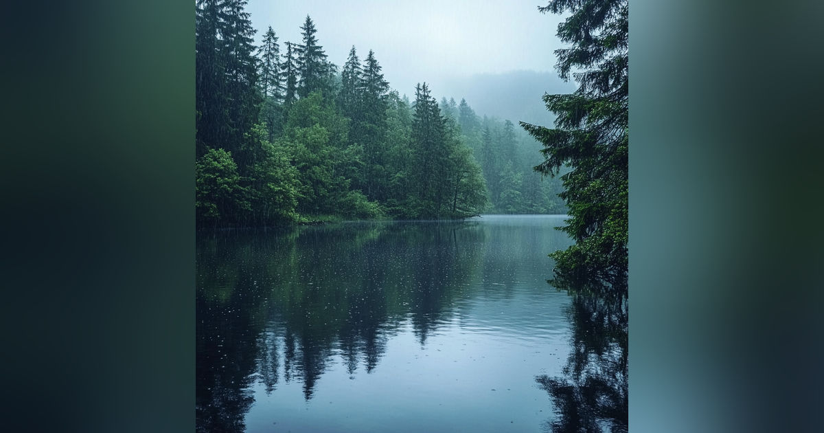 Rainy Lake Sounds – ASMR White Noise for Relaxation