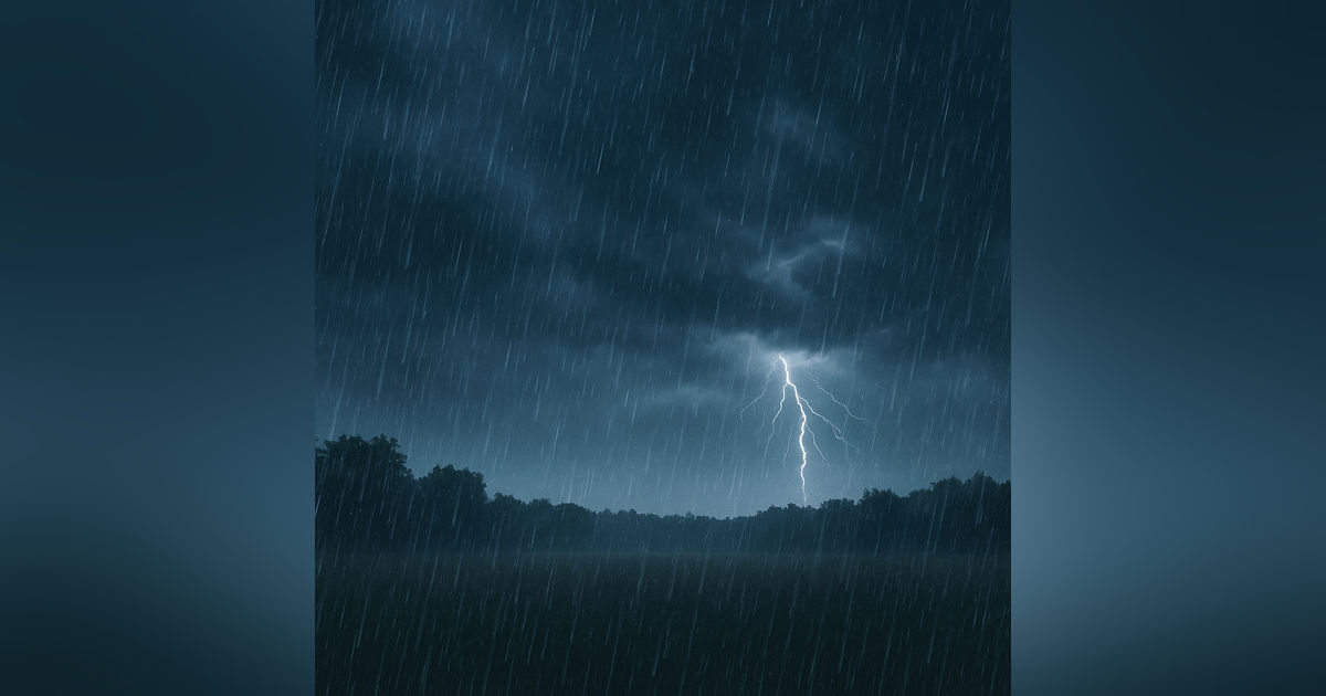 Heavy Rain and Distant Thunderstorm Sounds | Sleep Aid for Insomnia and Stress Relief