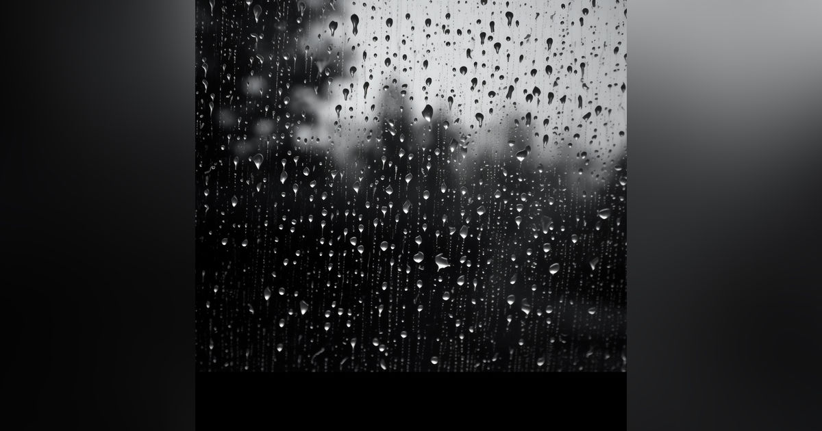 8 HOURS Gentle Rain Sounds on Window Calm Rain Black Screen Rain for Sleep, Study | 8 Hours