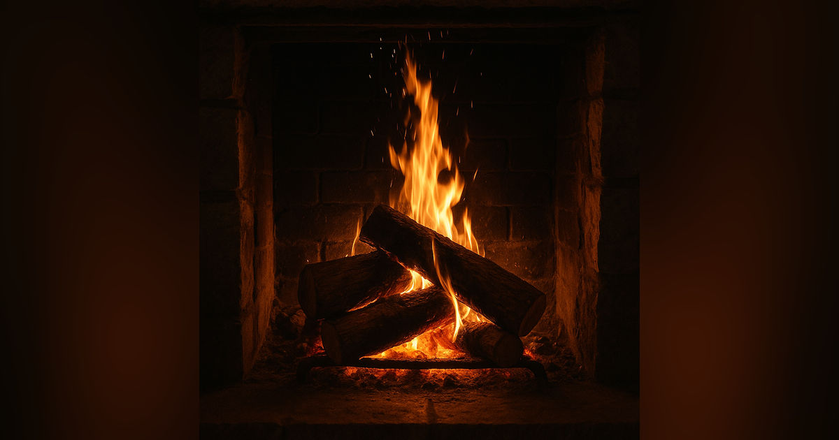 Fire Sounds for Sleep | Relaxing Fireplace Burning Ambience