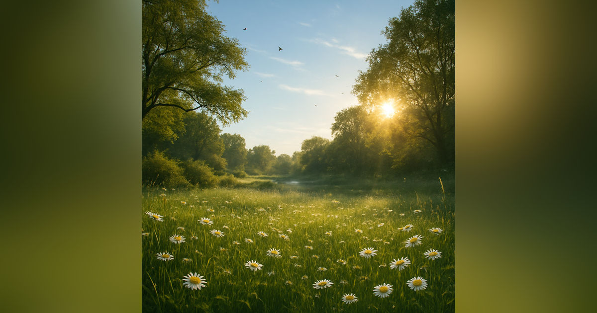 Relaxing Meadow with Ambient Nature Sounds