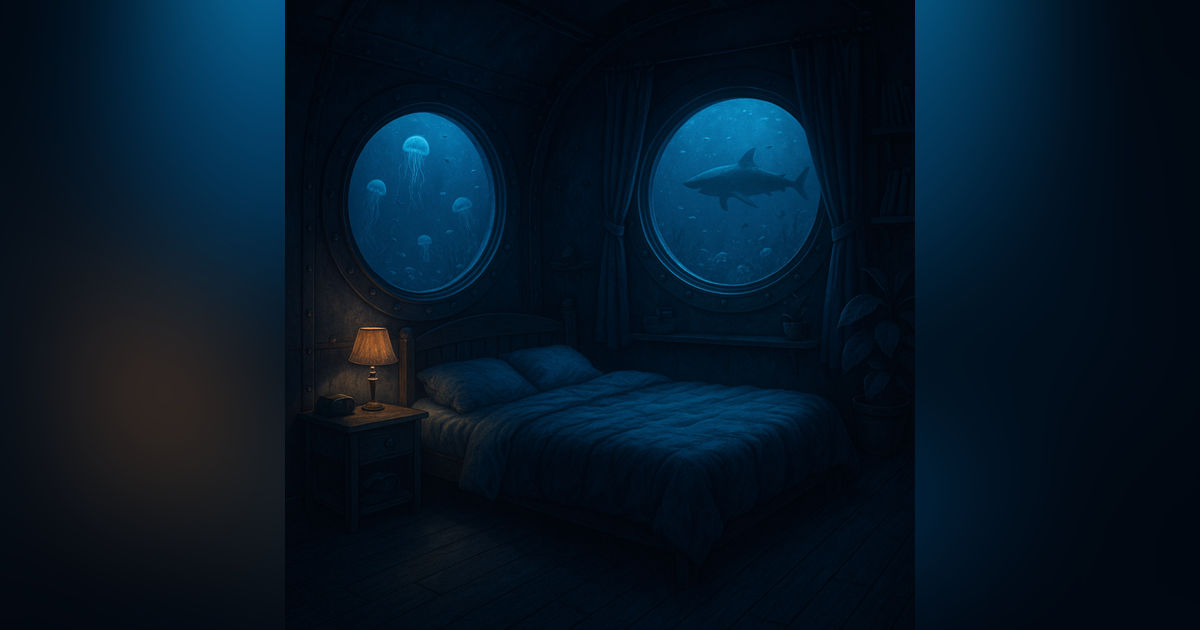 Deep Sea Bedroom Hideaway | Relaxing Underwater Submarine Sleep Sounds | Under the Ocean |
